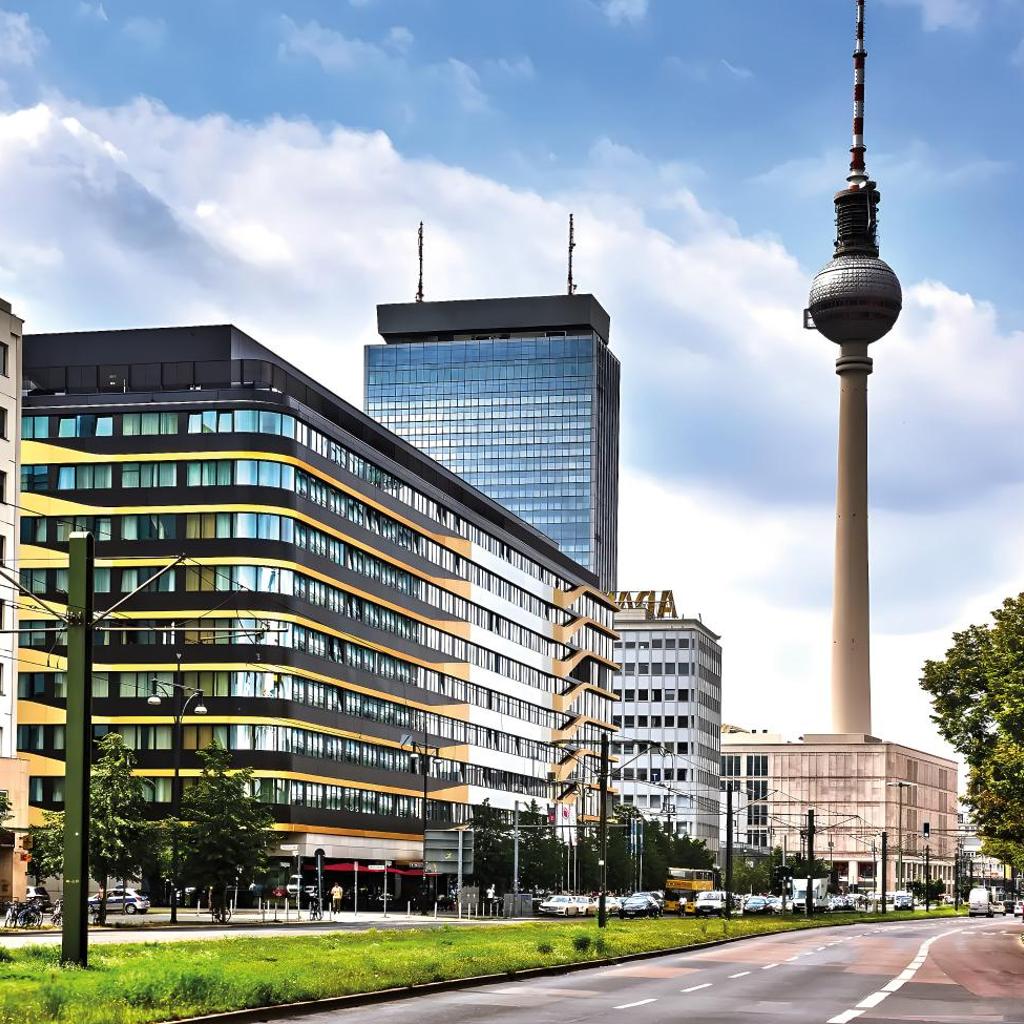Facade of Hotel Berlin Alexanderplatz by Leonardo Hotels